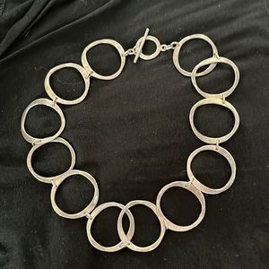 Vintage silver choker with toggle clasp.